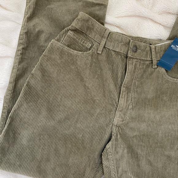 NWT Hollister high-rise dad pants corduroy sage green jeans - Picture 4 of 8